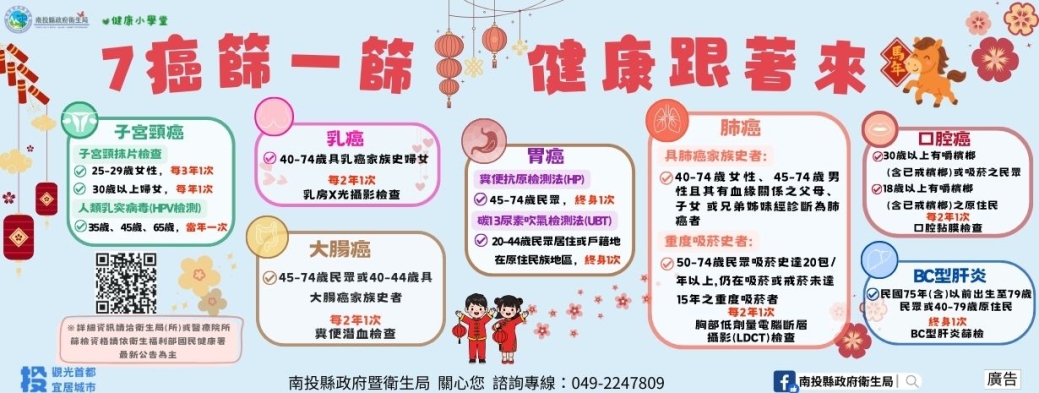 7癌篩一篩 健康跟著來